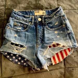 Garage American Flag shorts, size 00